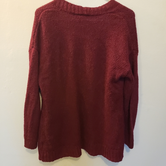 It's Our Time Cranberry Cardigan Sweater size medium - Picture 2 of 3